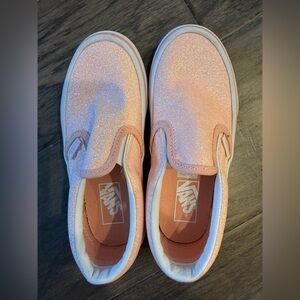 Vans Kids Sparkly Pink Slip-On Sneakers